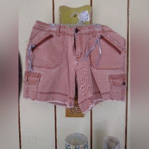 Free people Coral cargo shorts 12